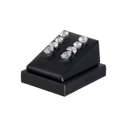 jewellery stand for earrings black angle view with earring