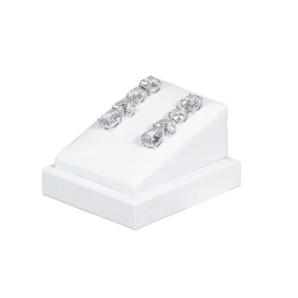 jewellery stand for earrings white angle view with earring