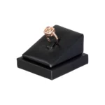 jewelry-holder-ring-black-angle-view-with-ring-RS90BL jewelry holder ring black angle view with ring