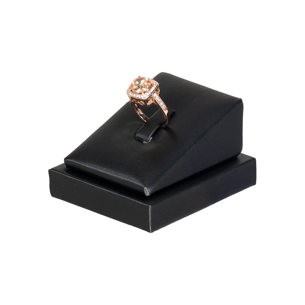 jewelry holder ring black angle view with ring