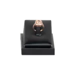 jewelry-holder-ring-black-front-view-with-ring-RS90BL jewelry holder ring black front view with ring
