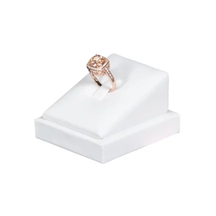 jewelry holder ring white angle view with ring