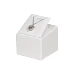 jewelry necklace holder white angle view with necklace
