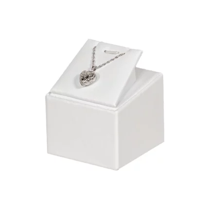 jewelry necklace holder white angle view with necklace