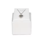 jewelry necklace holder white front view with necklace