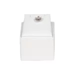 jewelry necklace holder white front view with pendant