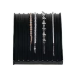 Bracelet stand Black Large top view with bracelet