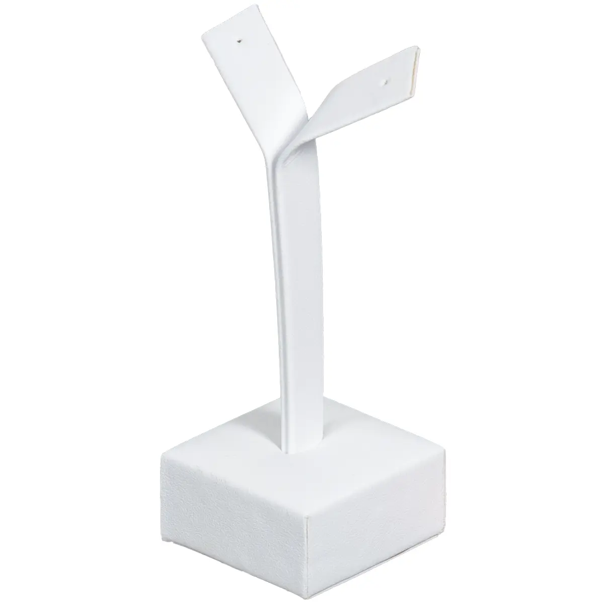 Earring-display-holder-large-white-angle-view-ES81LWH Earring display holder large white angle view