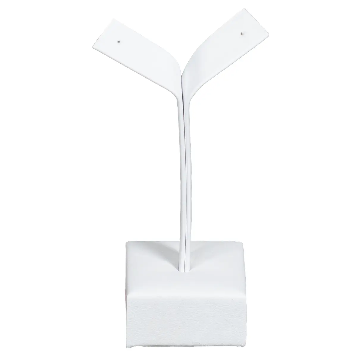 Earring-display-holder-large-white-front-view-ES81LWH Earring display holder large white front view