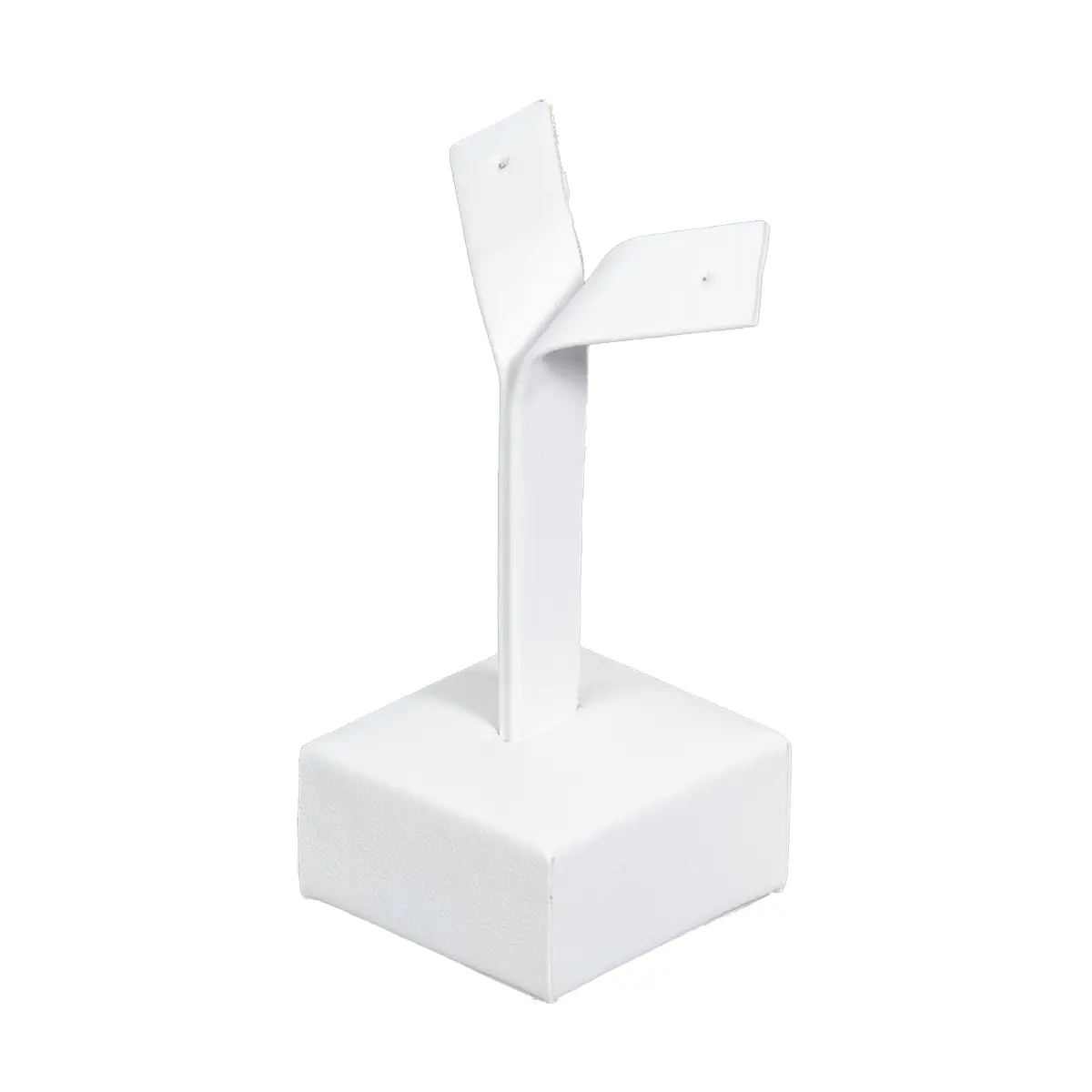 Earring-display-holder-small-white-angle-view-ES81SWH Earring display holder small white angle view