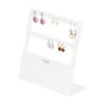 Jewellery Stand white Large angle view with earring