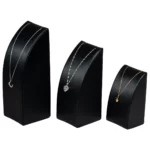 Jewelry-Necklace-Holder-black-angle-view-with-necklaceCS81SBL Jewelry Necklace Holder black angle view with necklace