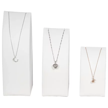 Jewelry Necklace Holder white front view with necklace