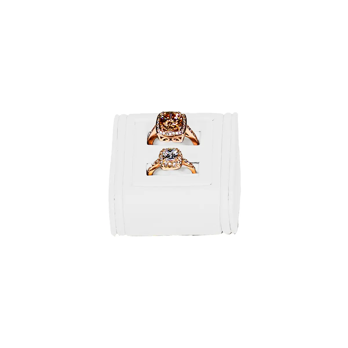 Ring Display White Xsmall front view with ring