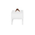 Ring Display white small back view with ring