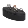 Ring jewelry Display Black small angle view with rings
