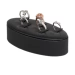 Ring-jewelry-Display-Black-small-angle-view-with-rings-719KS Ring jewelry Display Black small angle view with rings