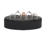 Ring-jewelry-Display-Black-small-back-view-with-rings-719KS Ring jewelry Display Black small back view with rings