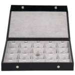 Storage-box-for-necklcace-5x4-Grey-open-front-view-with-pendant-BSPS83BRGR Storage box for necklcace 5x4 Grey open front view with pendant