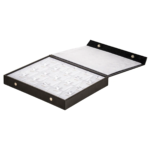 Storage box for necklcace 5x4 white-open-side-view