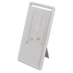 jewelry-stand-for-necklaces-Grey-large-angle-view-with-necklace-NS93SGR jewelry stand for necklaces Grey large angle view with necklace