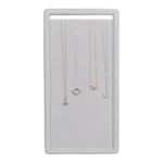 jewelry stand for necklaces grey large front view with necklace