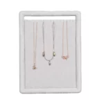 jewelry stand for necklaces grey small front view with necklace