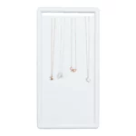jewelry stand for necklaces white large front view with necklace