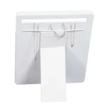 jewelry stand for necklaces white small back view with necklace