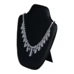 necklace on stand black small angle view with necklace