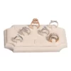 ring holders for rings Beige small front view with rings