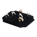 ring-holders-for- rings-Black-velvet-small-angle-view-with-rings-719JS ring holders for rings Black velvet small angle view with rings