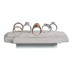 ring holders for rings Grey small back view with rings