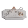ring holders for rings Grey small front view with rings