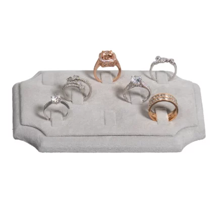 ring holders for rings Grey small front view with rings