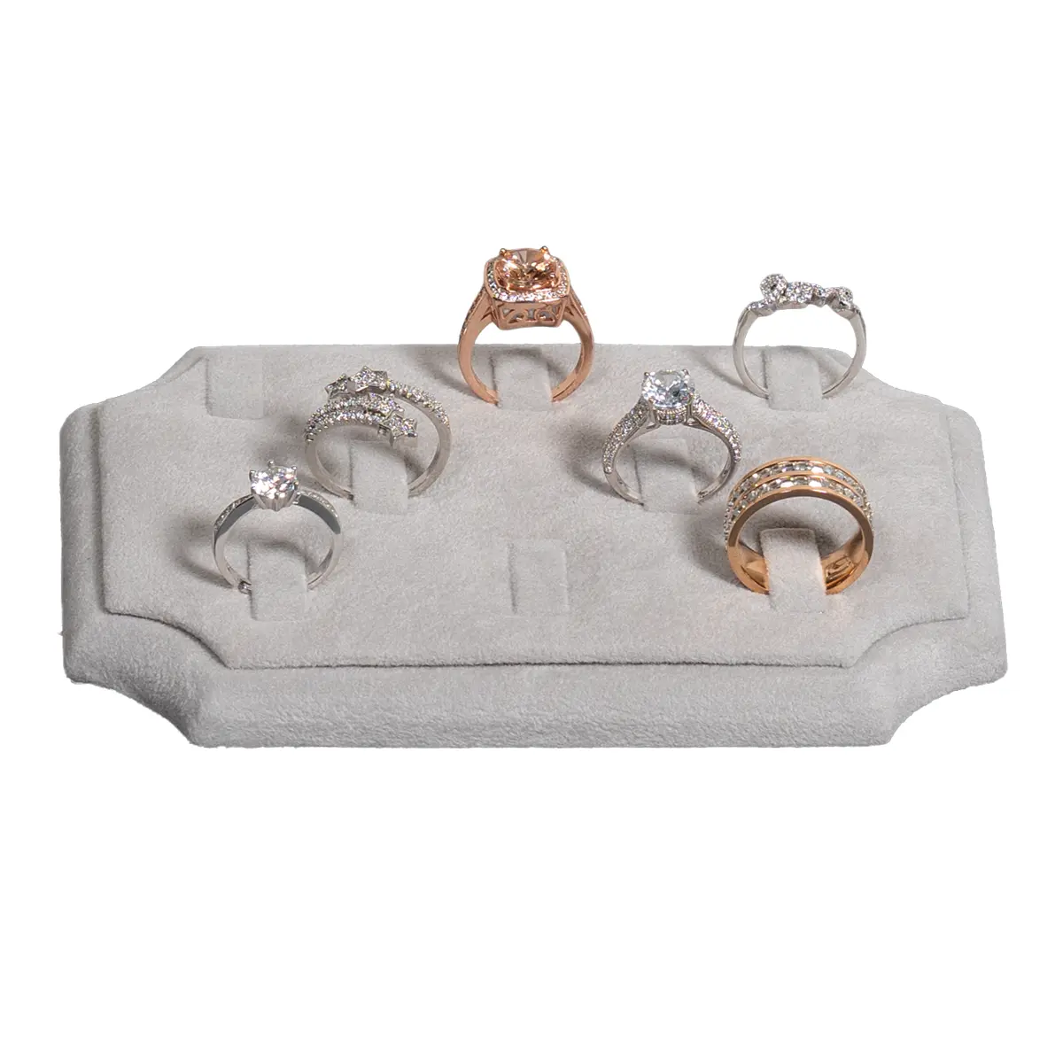 ring-holders-for- rings-Grey-small-front-view -with-rings-719JS ring holders for rings Grey small front view with rings