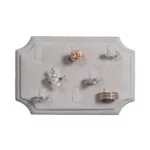 ring holders for rings Grey small top view with rings