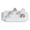 ring holders for rings White small front view with rings