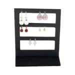 stud earring stand large black back view with earring