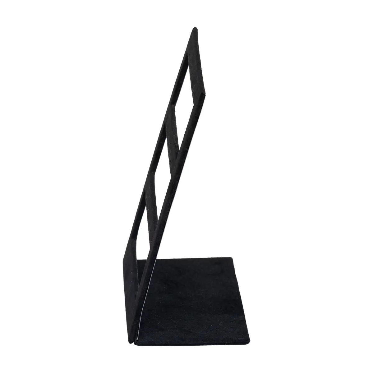 stud earring stand large black side view.