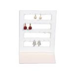 stud earring stand small beige back view with earring