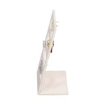stud earring stand small beige side view with earring