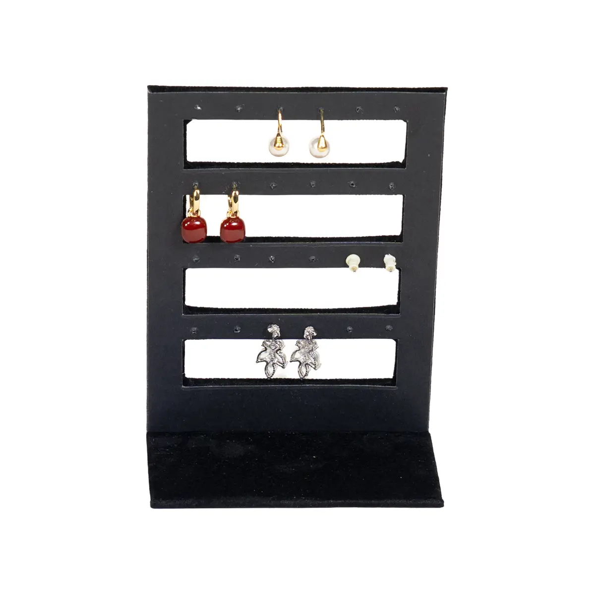 stud-earring-stand-small-black-back-view-with-earring-ES93SBE stud earring stand small black back view with earring