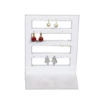 stud earring stand small grey back view with earring