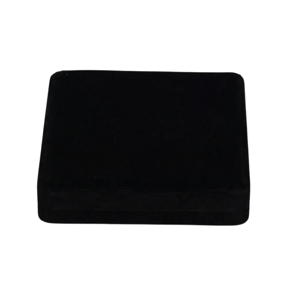 velvet jewllery set box black front view