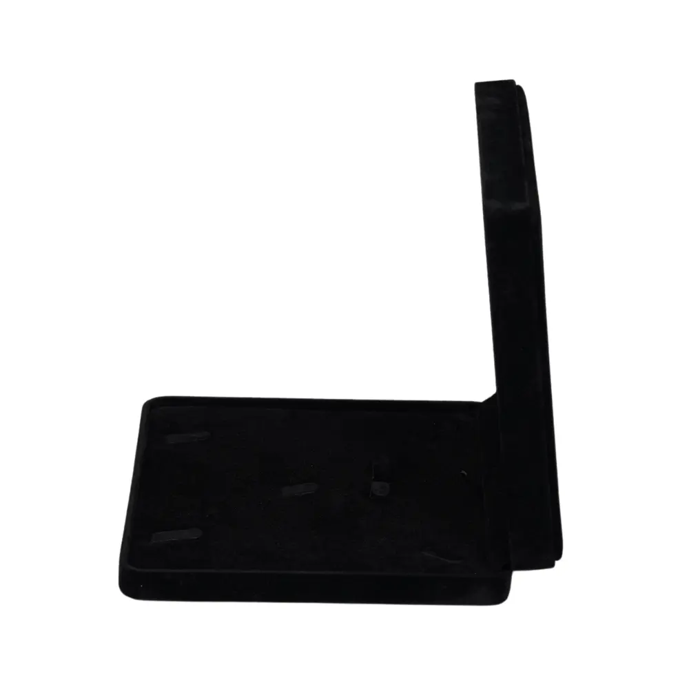 velvet jewllery set box black open side view