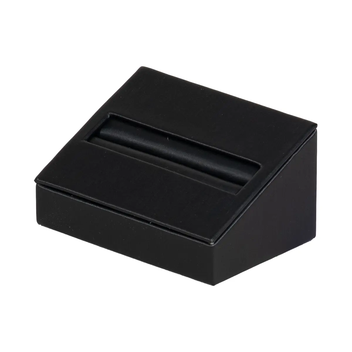 wedding ring holder black angle view