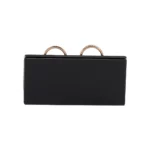 wedding ring holder black back view with ring