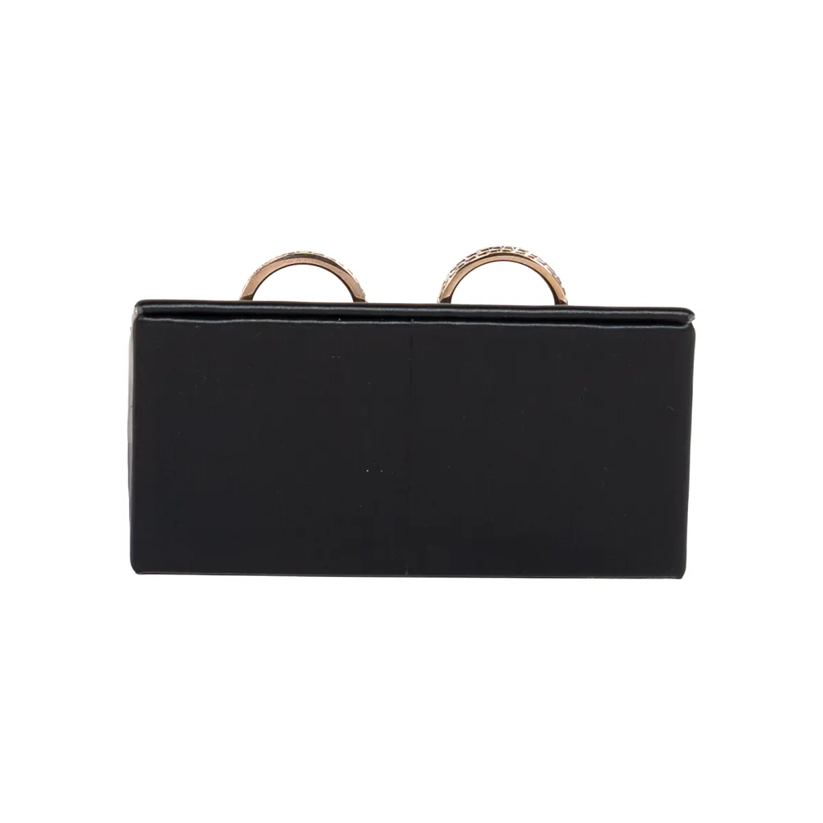 wedding ring holder black back view with ring