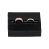 wedding-ring-holder-black-front-view-with-ring-RS92 wedding ring holder black front view with ring